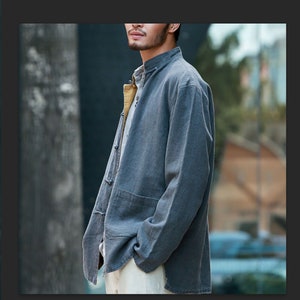 6-colors Double-sided Handmade 100% Linen Jacket with Chinese Handmade Button,High-quality Vintage Ticket Martial ArtsJacket