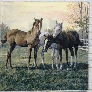 Papierservietten für Decoupage, Kartenherstellung, Mixed Media, Pferde, Ponys