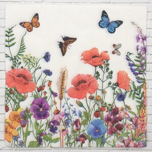 Servilletas de papel para decoupage, fabricación de tarjetas, técnica mixta, flores en primavera