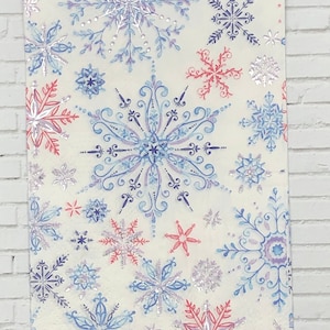 Papierservietten für Decoupage, Kartenherstellung, Mixed Media, Schneeflocken