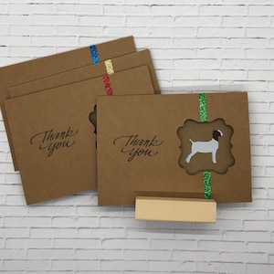 Paquete de 4 tarjetas de agradecimiento para cabras de Boer Show