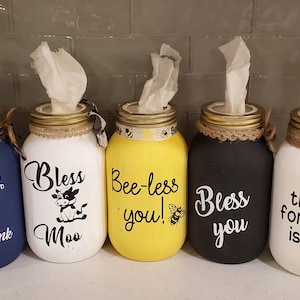 Mason Jar Tissue Holder image 1