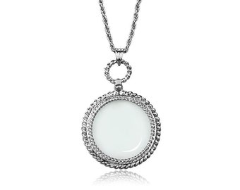 Intricate Classy Magnifier Pendant on 26.5 Inch Necklace