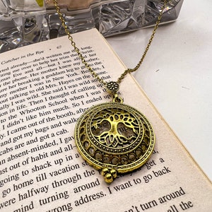 Tree of Life Magnifying Pendant 26 Inch Magnifier Necklace