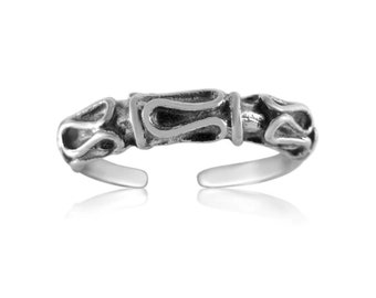 Sterling Silver Bali Design Adjustable Toe Ring