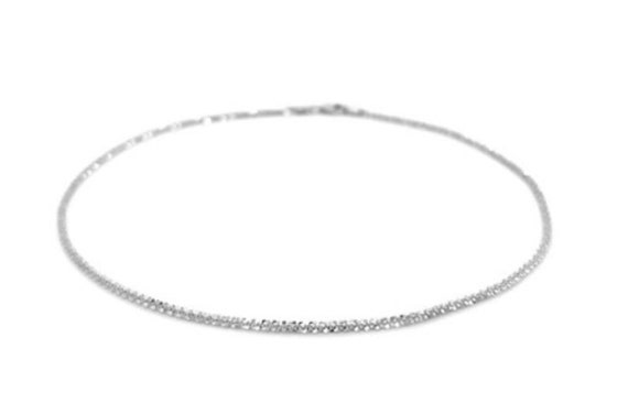 10K White Gold Beautiful Anklet 10 Karat White Gold Gorgeous