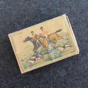 Swedish Illustrated 1950s Matchbox with Hunting Scene