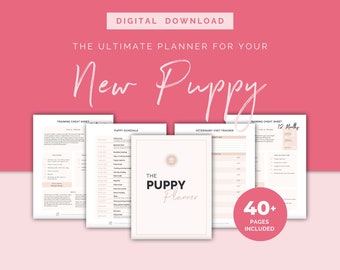 Puppy Training Planner: Dog Owner Journal (Digital Download)