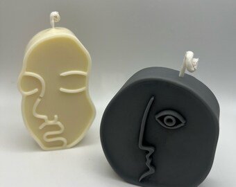 3D Plaster Face Candle
