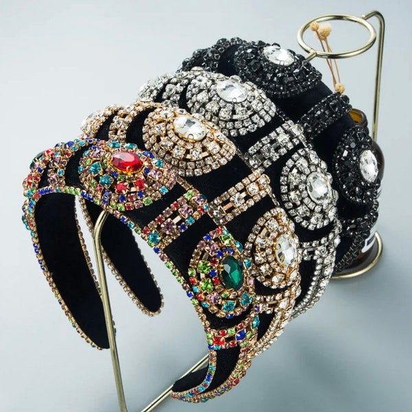 Gorgeous luxury headband, Crystals & Rhinestones Headbands, bejeweled headbands, rhinestone headbands, headbands for women hair