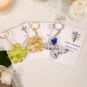 Bulk Baptism Keychain Favor, Personalized Baptism Gifts for Guests, Custom Birthday Party Favors, First Confirmation, Sweet 15, Mi Bautizo