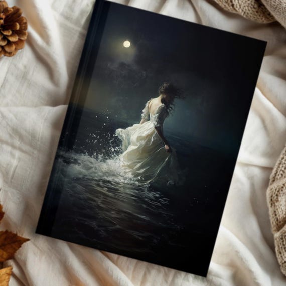 Dark Academia Aesthetic Notebook, Vintage Style Hardcover Journal, Dark Decor Aesthetic, Dark Cottagecore, Gothic Notebook, Gift Journal