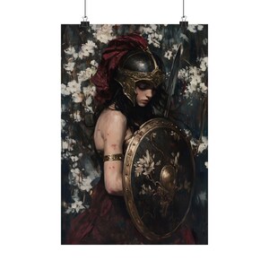 Fantasy Athena Greek Mythology Poster, Matte Vertical Wall Art Print for Mythology Fans, Mythical Home Decor, Myth Lover Gift, Vertical Bild 5