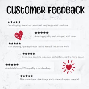 Puede incluir: Comentarios de clientes para un producto con cinco estrellas y rese&ntilde;as positivas. Las rese&ntilde;as destacan la calidad del producto, la rapidez del env&iacute;o y la satisfacci&oacute;n general. Las rese&ntilde;as incluyen frases como "calidad incre&iacute;ble", "env&iacute;o r&aacute;pido", "producto de calidad", "hermoso en persona", "decoraci&oacute;n del hogar exc&eacute;ntrica", "absolutamente encantador" y "calidad excepcional".