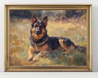 German Shepherd - Rustic Farmhouse Wall Art