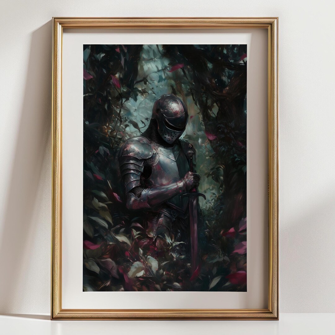 Knight Art Print: Dark Fantasy Gothic Wall Decor - Etsy