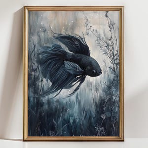 Aquarell Betta Fisch Painting Betta Fish Watercolor Print of Fish Aquarium Painting Betta Art Aquarium Lover Gift for betta fisch owner