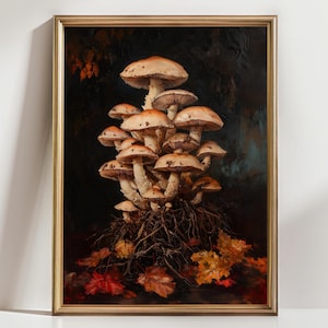 Whimsical Mushroom Wall Art for Nature Lovers , Cottagecore Autumn Decor, Unique Gift, Fungi Aesthetic, Home Wall Decor