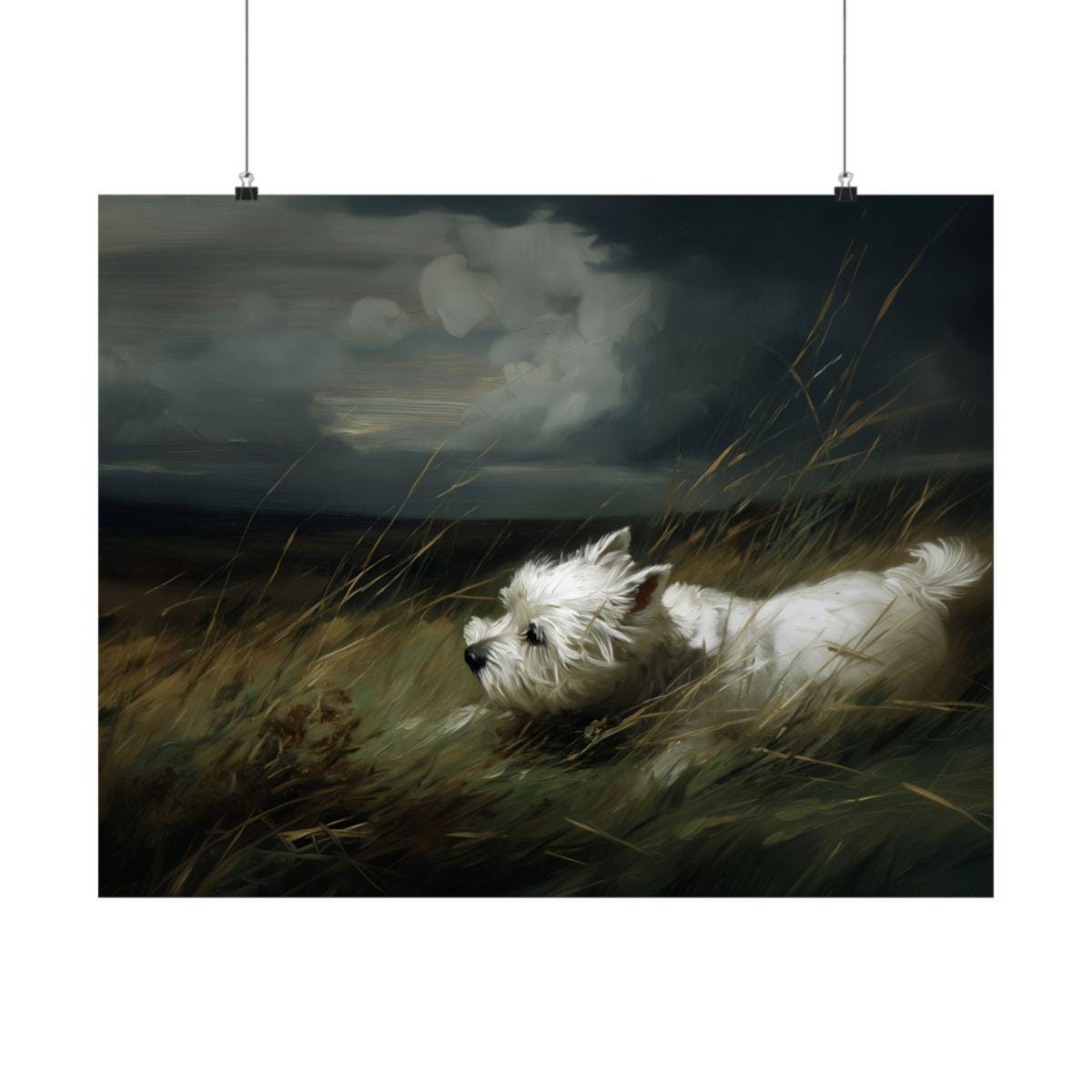West Highland White Terrier Art Print – Westie Dog Painting – Moody ...