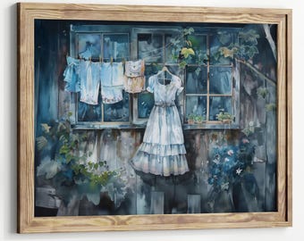 Vintage Cottagecore Laundry Print - Farmhouse Wall Decor
