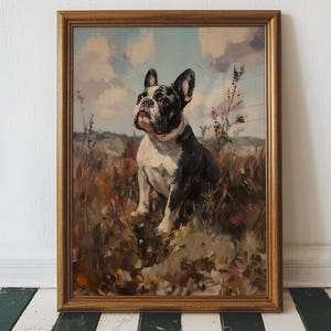 French Bulldog Art Print, Dog Lover Wall Decor, Pet Portrait Poster, Home & Office Decor, Gift for Animal Lovers