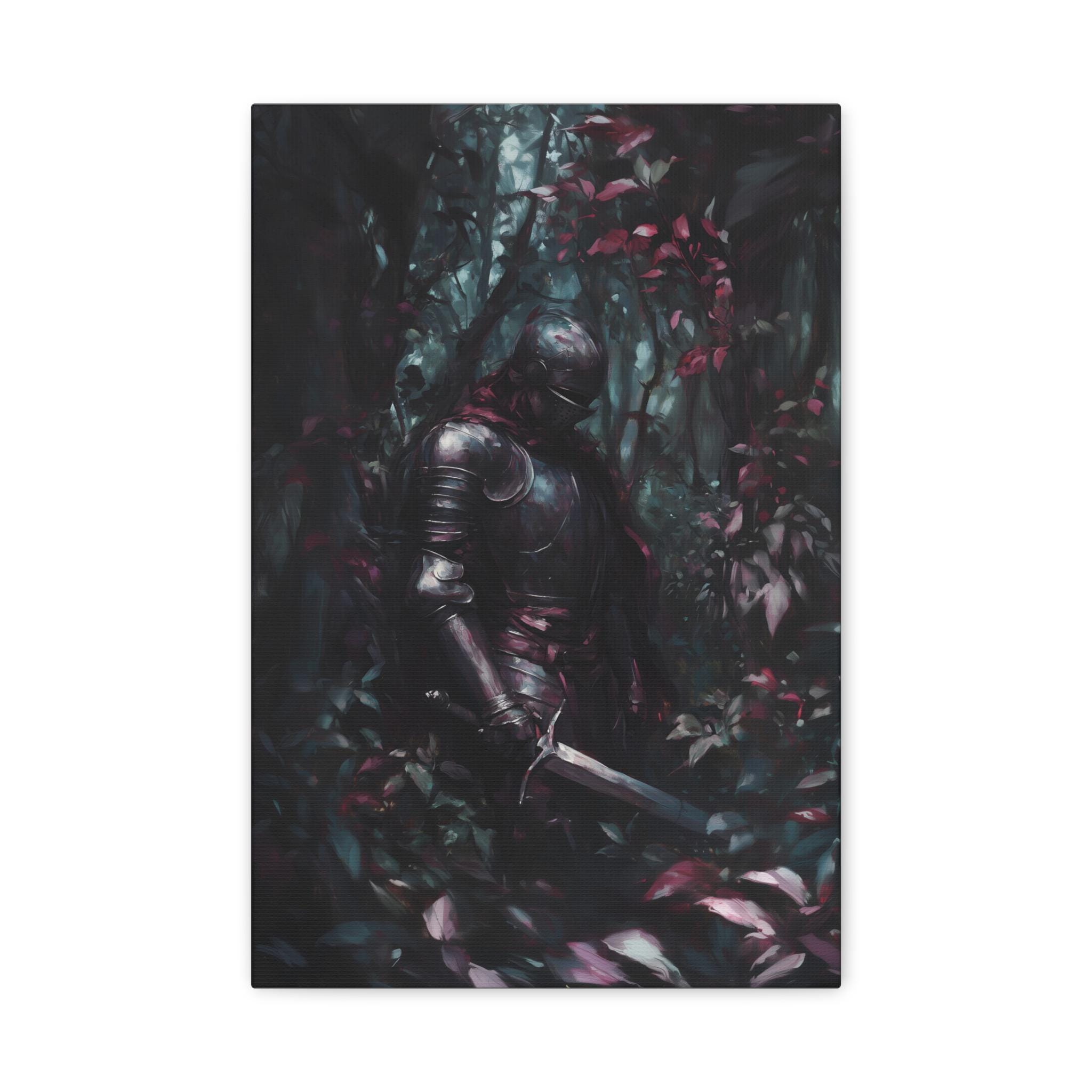 Dark Forest Knight Art Print – Medieval Warrior Wall Art, Fantasy ...