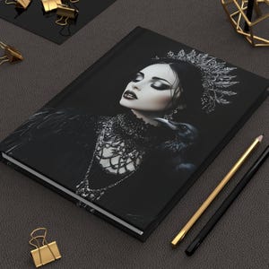 Gothic Raven Journal – Dark Aesthetic Notebook, Witchy Stationery, Occult Gift, Gothic Writing Journal, Raven Queen Art Book