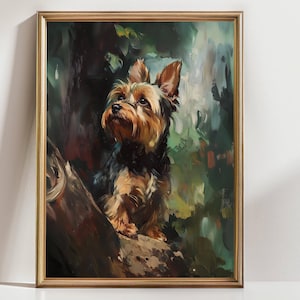 Yorkshire Terrier Dog Art Print – Yorkie Portrait Painting, Cute Pet Wall Art, Gift for Dog Lovers