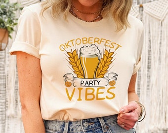 Oktoberfest Shirt Oktoberfest Party Vibes Shirt German Beer Vintage T-Shirt Beer Lover Shirt Beer Festival Gift For Beer Lover M1414