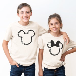 Minnie Mouse Shirt Disney Mickey Shirt Cute Disney Shirt Mickey Minnie Couples Shirt Siblings Kids Youth Baby Tee Matching Disney Tee M1009