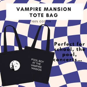 Vampir Herrenhaus Tasche | Pool Boy at the Vampire Mansion merch | Canvas Tasche