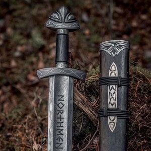 Espada vikinga de 40, espada larga lista para la batalla de etiqueta  completa, espada de Damasco, espada forjada a mano con grabado, espada  maestra medieval, espada hecha a mano -  México