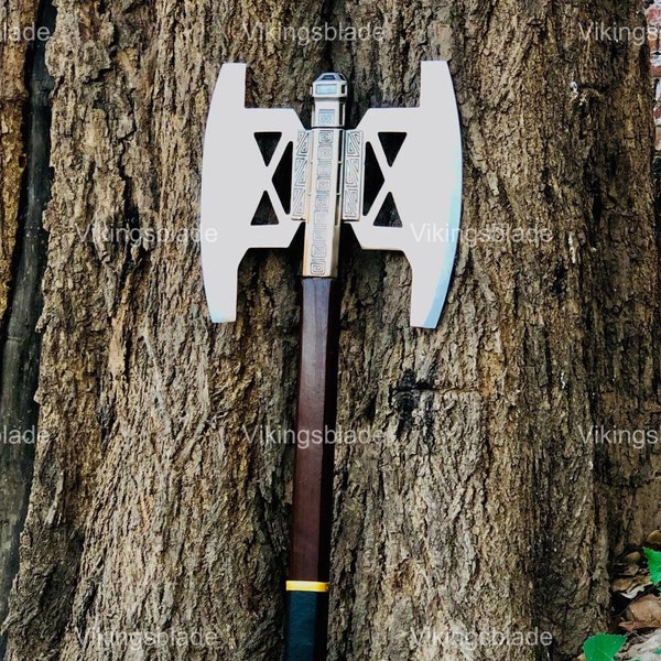 Gimli Battle Axe Handmade Replica From Lord of the Rings (LOTR) Silver Version, Gift For Him