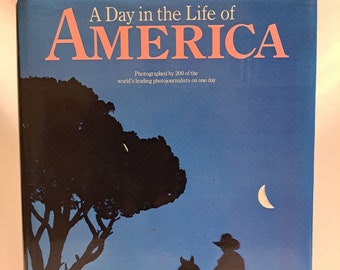 Vintage Photography Book &quot;A Day In The Life In America&quot; 10.5&quot;x14.5&quot; Copyright 1986 Collectible 268 Pages.