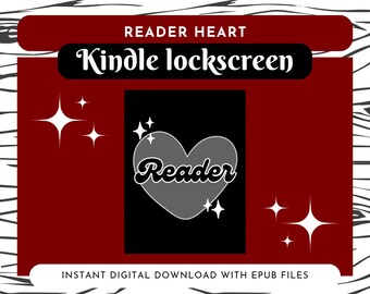 Schermata di blocco del lettore Heart Kindle EPUB / Gotico / Spettrale / Oscuro