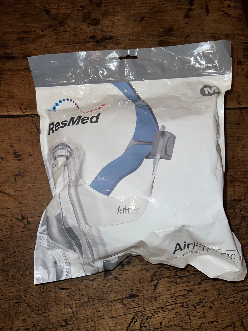 CPAP Resmed Airfit F10 Full Face Mask Size Medium REF 63102 Etsy
