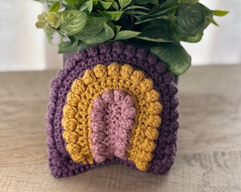 Handmade Crochet Rainbow Baby Rattle | Baby Shower Gift | Boho Rainbow