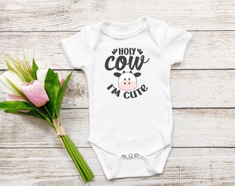 Cow Baby Onesie® Body / Holy Cow / Baby Cow Lover One Piece