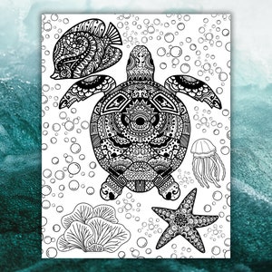 Sea Creature Coloring Page Printable Coloring Page Sea Creatures ...