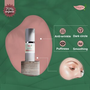 Green Eye Serum  15ml / 1/2 fl. Oz Reduce The Look Of Puffiness And Appearance Of Dark Circles . 70% Organic Content. 5 pcs
