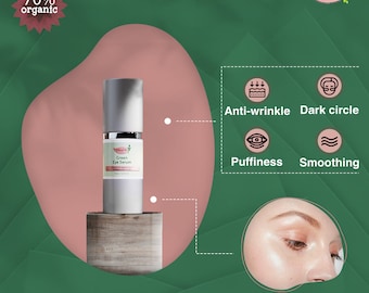 Biologisch Green Eye-serum: behandeling tegen rimpels, donkere kringen en wallen