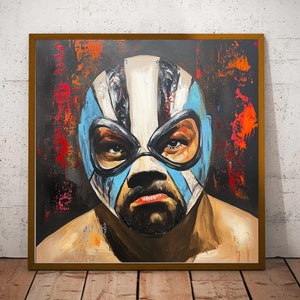 Luchador Poster, Luchador Wall Print,Luchador Mask Print,Luchador Painting,Chespirito Art,Lucha Art,Lucha Libre Wall Art, wrestling poster