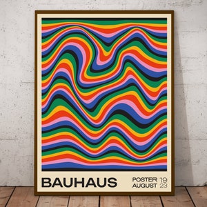 Bauhaus 1923 Exhibition Poster, Bauhaus Wall Decor, Retro Home Decor, Mid Century Modern Wall Art