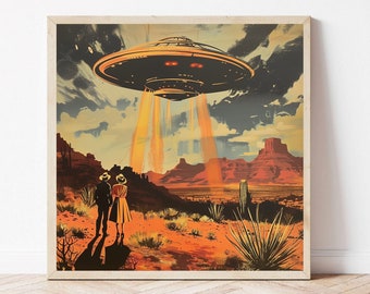 Roswell Moonlight I Vintage 1950's Inspired UFO Sighting I Mid