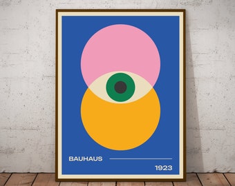 Bauhaus Poster, Bauhaus 1923 Exhibition Poster, Bauhaus Wall Decor, Retro Home Decor, Mid Century Modern Wall Art