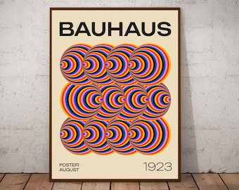 Bauhaus Poster, Bauhaus 1923 Exhibition Poster, Bauhaus Wall Decor, Retro Home Decor, Mid Century Modern Wall Art