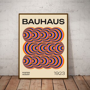 Bauhaus Poster, Bauhaus 1923 Exhibition Poster, Bauhaus Wall Decor, Retro Home Decor, Mid Century Modern Wall Art