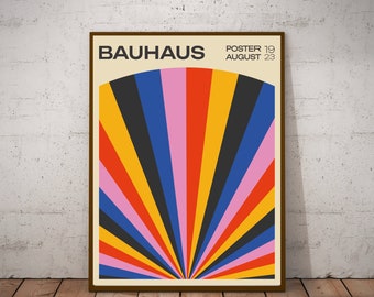 Bauhaus Poster, Bauhaus 1923 Exhibition Poster, Bauhaus Wall Decor, Retro Home Decor, Mid Century Modern Wall Art