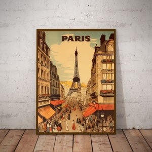Vintage Inspired Paris Print, Paris Poster, Eiffel Tower Poster, Paris Wall Art, Paris Art Print, Paris Wall Décor, Paris Décor