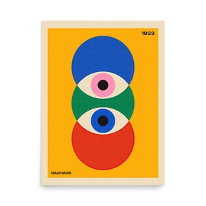 Bauhaus Poster, Bauhaus 1923 Exhibition Poster, Bauhaus Wall Decor, Retro Home Decor, Mid Century Modern Wall Art